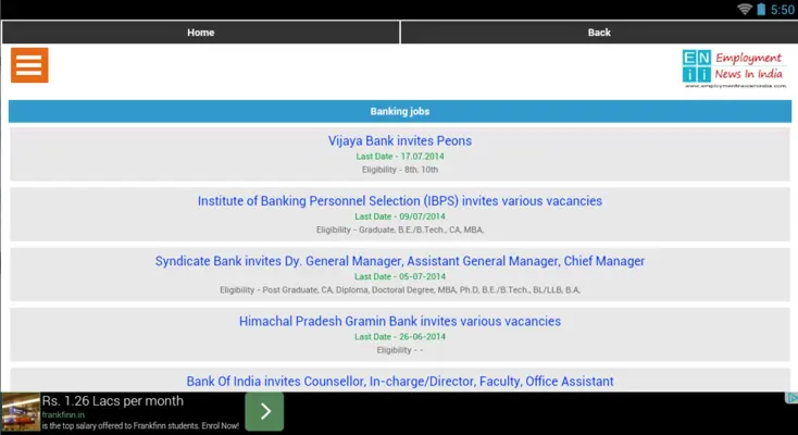 Employment News in India android App screenshot 3